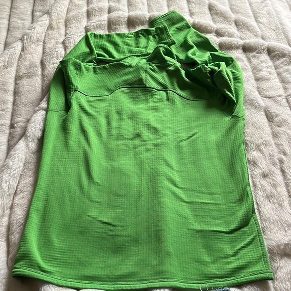 Patagonia Men's R1 Fleece Pullover Lime Bright Green 1/2 Zip Waffle - Picture 7 of 8